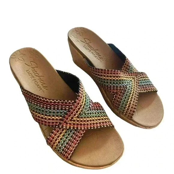 Sketchers Cali Beverlee Delighted Wedge Sandals Size 7 - Picture 1 of 5